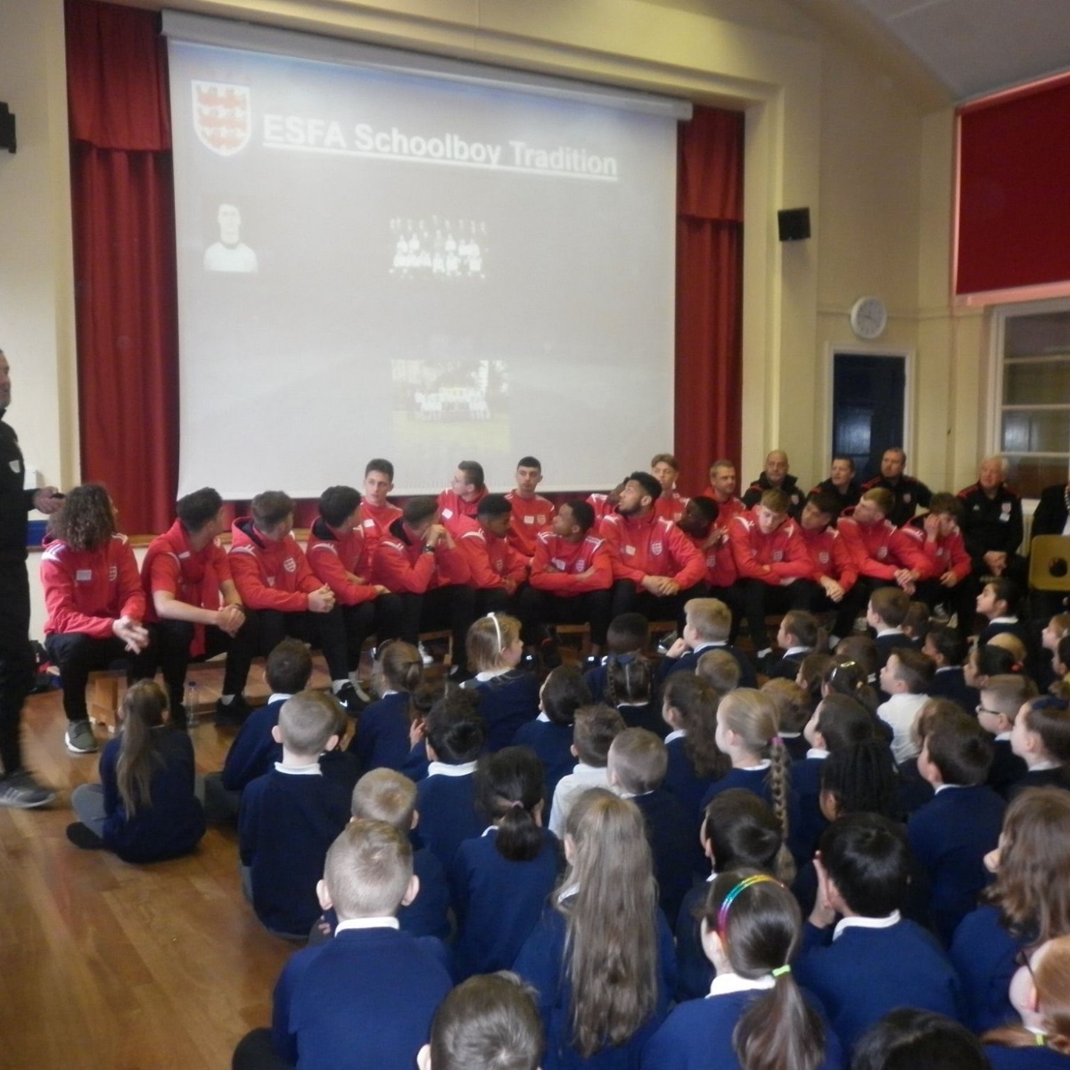 Stopsley Community Primary School England Players Visit